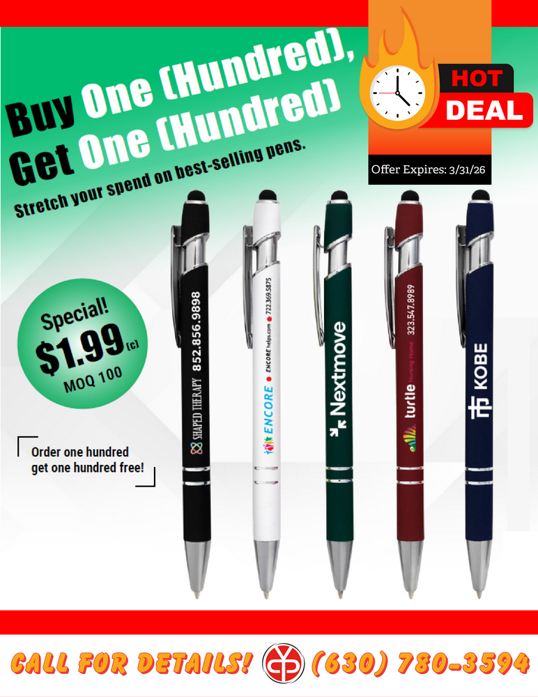 PENS: Buy 100, Get 100 FREE 